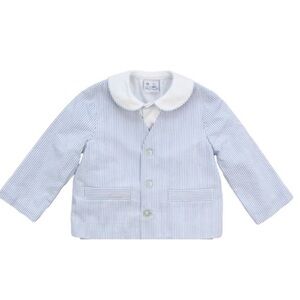 Florence Eiseman Seersucker Boys Jacket and Matching Shirt